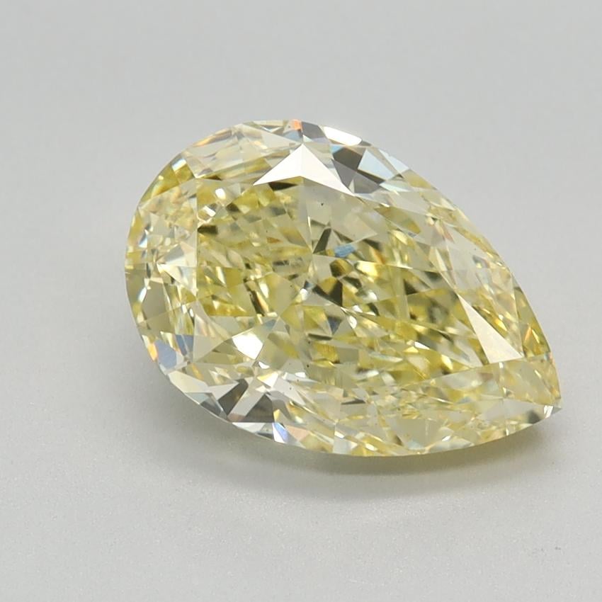 2.12 Ct. Fancy Intense Yellow Pear Lab Grown Diamond