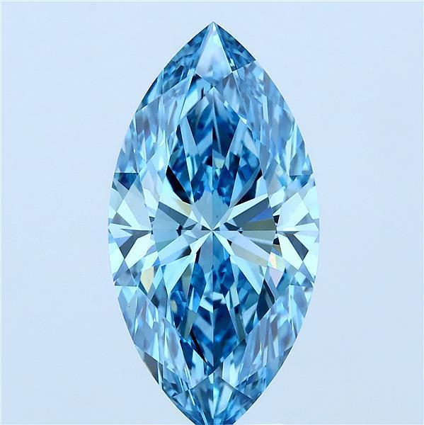 5.06 Ct. Fancy Vivid Blue Marquise Lab Grown Diamond