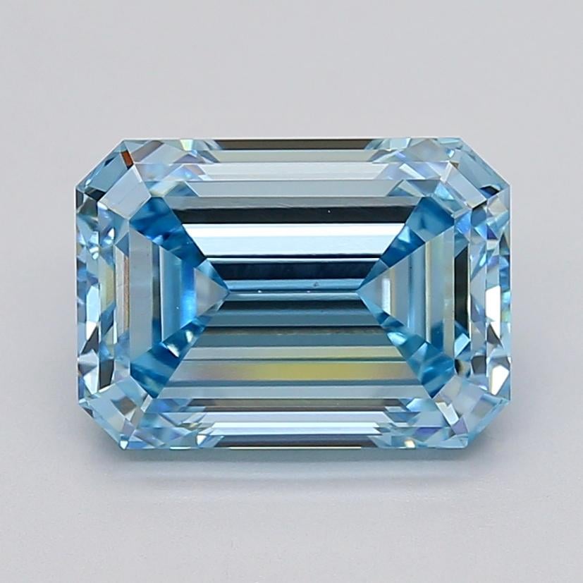 5.10 Ct. Fancy Vivid  Blue Emerald Lab Grown Diamond