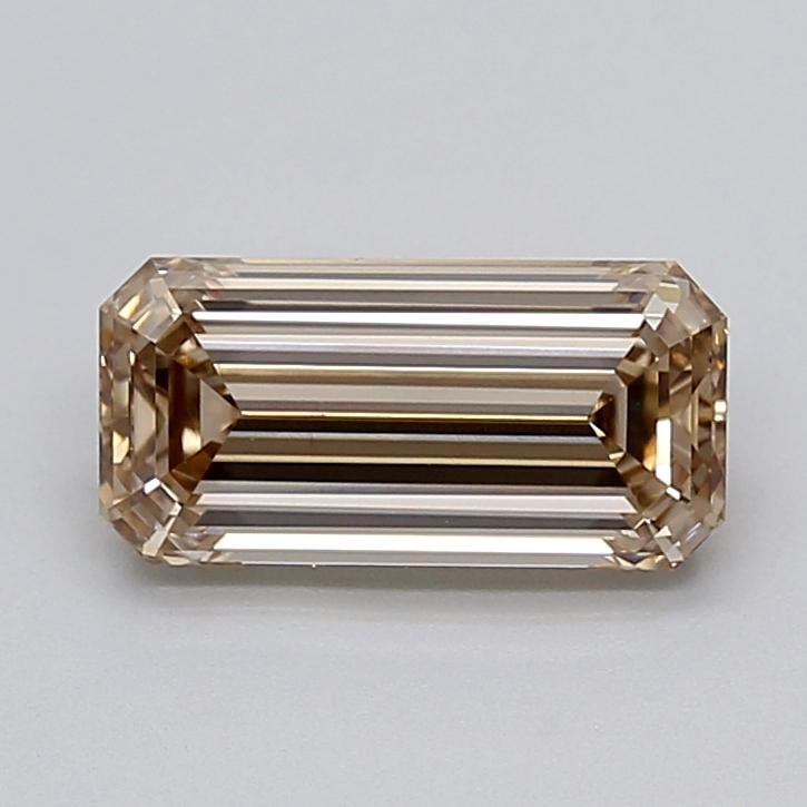 2.02 Ct. Very Light  Brown Emerald Lab Grown Diamond