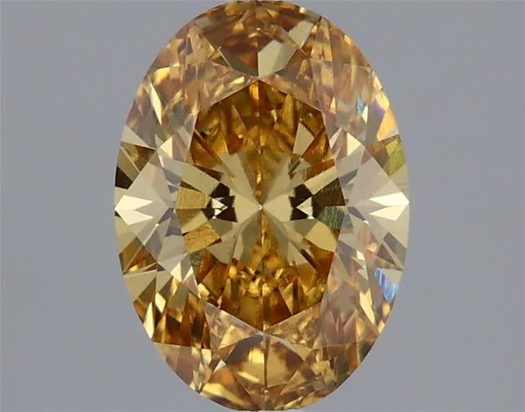1.15 Ct. Fancy Vivid Yellow Oval Lab Grown Diamond