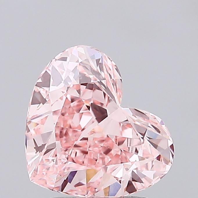 2.38 Ct. Fancy Vivid Pink Heart Lab Grown Diamond