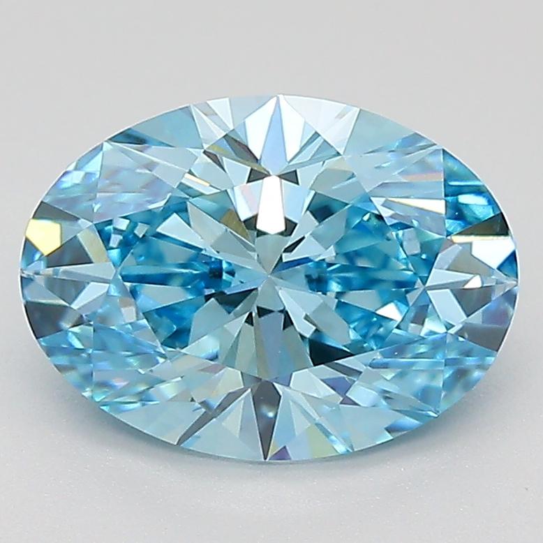 2.13 Ct. Fancy Vivid Blue Oval Lab Created Diamond | 5950540Y