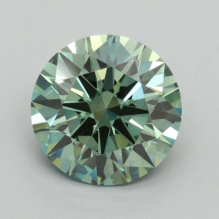 3.21 Ct. Fancy Vivid Green Round Lab Grown Diamond