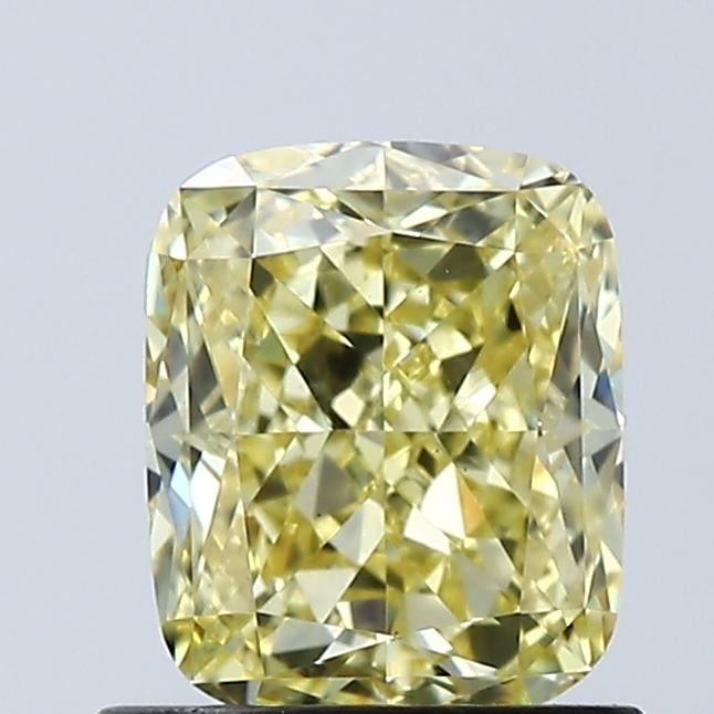 1.03 Ct. Fancy Vivid Yellow Cushion Lab Grown Diamond