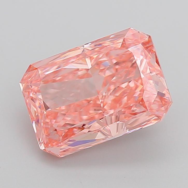 3.72 Ct. Fancy Vivid Pink Radiant Lab Grown Diamond