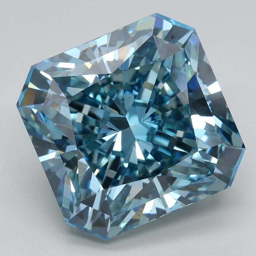 5.77 Ct. Fancy Vivid Blue Radiant Lab Grown Diamond