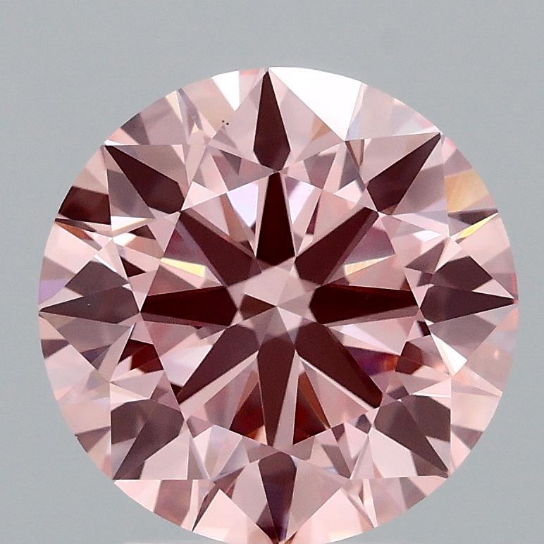 3.04 Ct. Fancy Vivid Pink Round Lab Grown Diamond