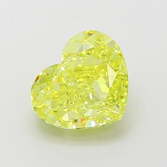 1.26 Ct. Fancy Vivid Yellow Heart Lab Grown Diamond