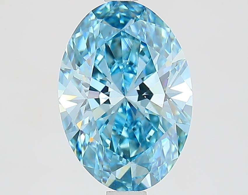 2.19 Ct. Fancy Vivid Blue Oval Lab Grown Diamond