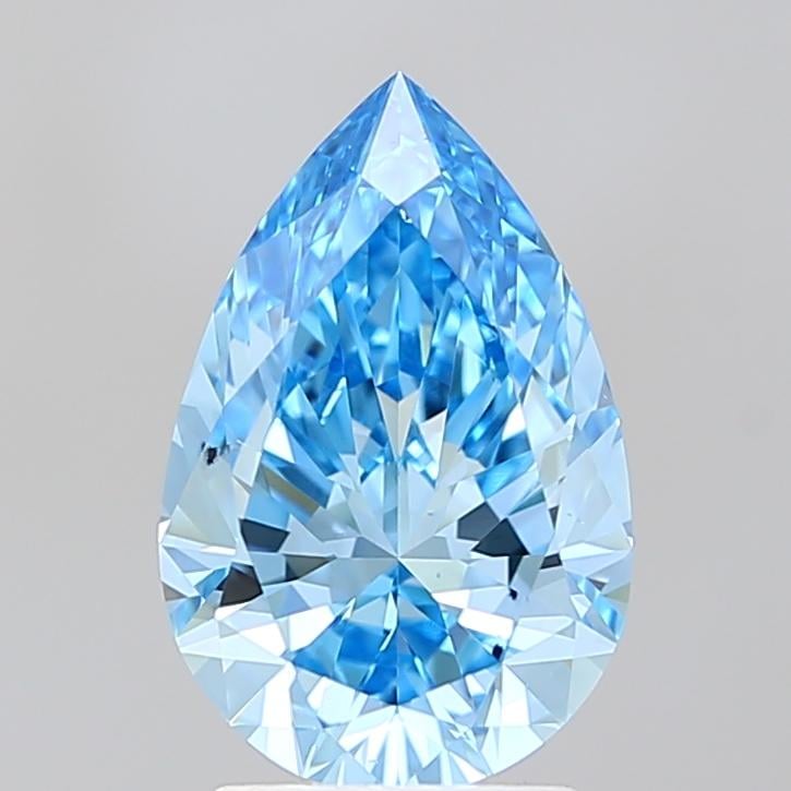 2.48 Ct. Fancy Vivid Blue Pear Lab Grown Diamond