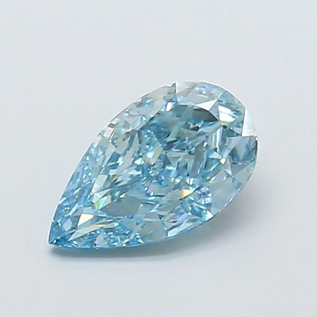 1.12 Ct. Fancy Vivid  Blue Pear Lab Grown Diamond