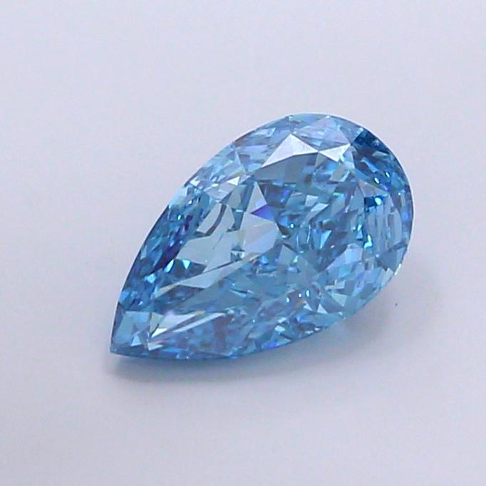4.09 Ct. Fancy Vivid Blue Pear Lab Grown Diamond