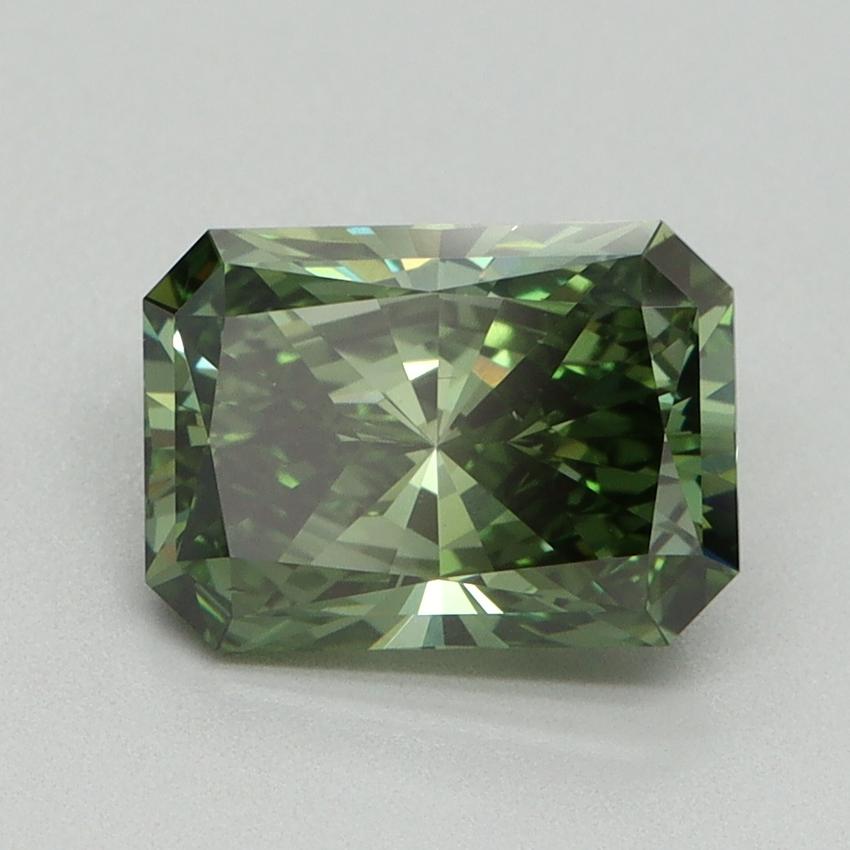 2.02 Ct. Fancy Vivid Green Radiant Lab Grown Diamond