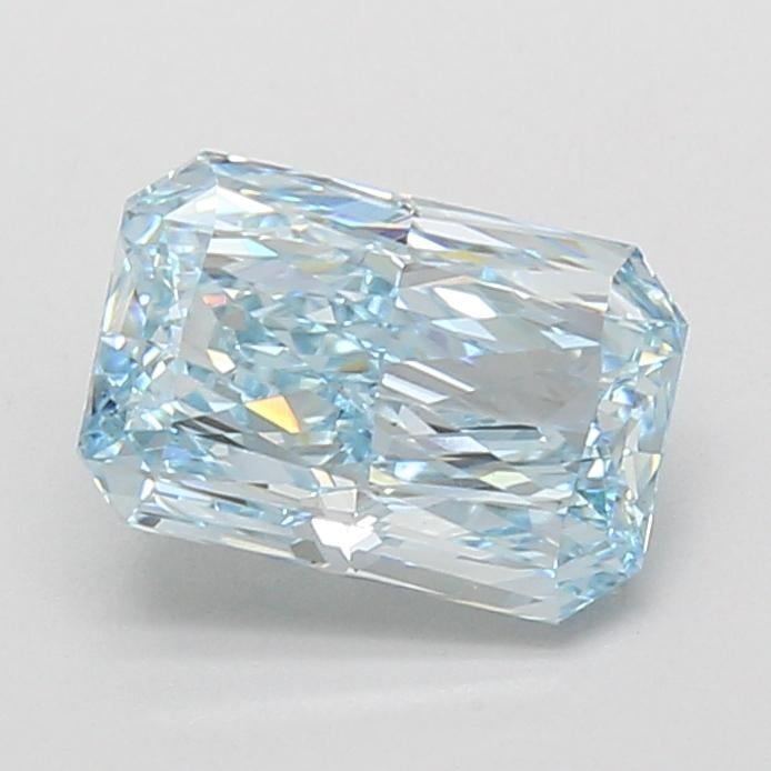 2.08 Ct. Fancy Vivid Greenish Blue Radiant Lab Grown Diamond