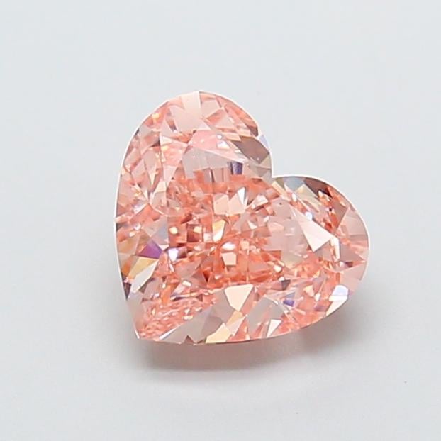 2.13 Ct. Fancy Intense  Pink Heart Lab Grown Diamond