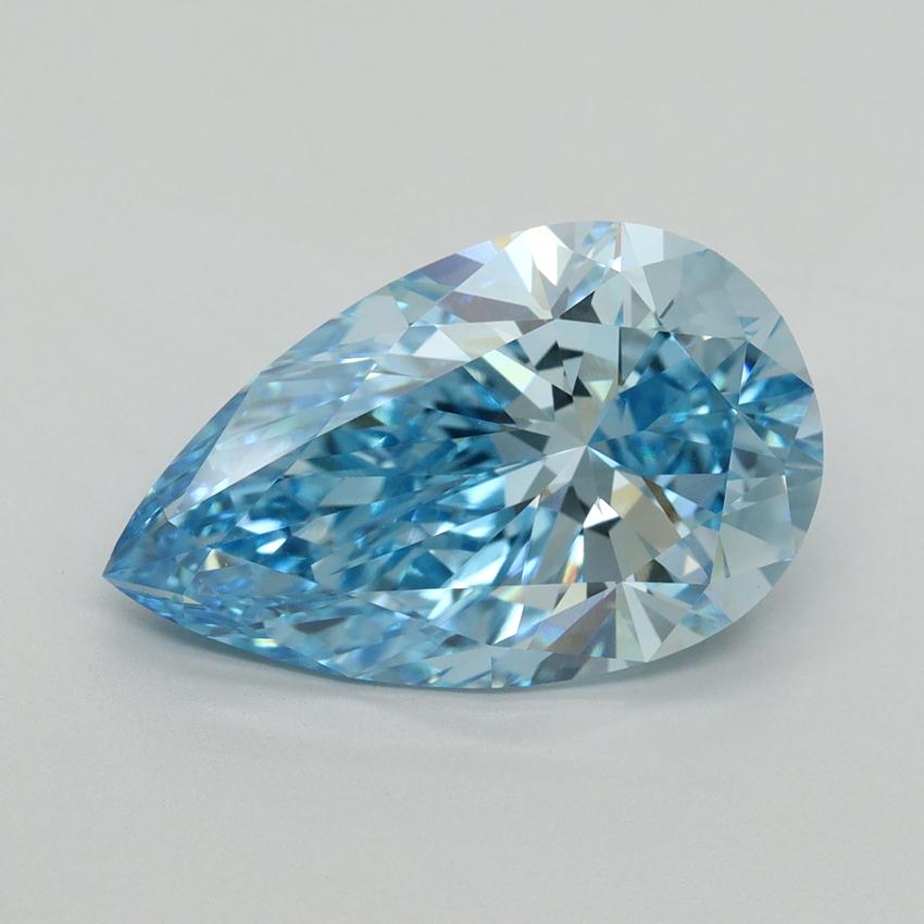 5.03 Ct. Fancy Vivid Blue Pear Lab Grown Diamond