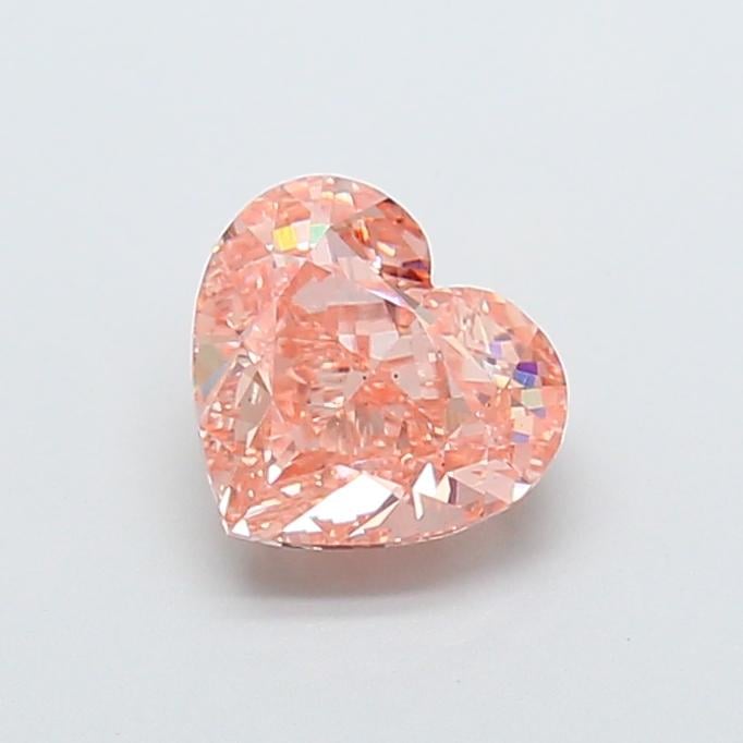 2.01 Ct. Fancy Intense Pink Heart Lab Grown Diamond
