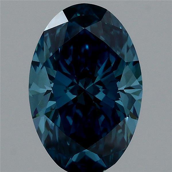 1.44 Ct. Fancy Vivid  Blue Oval Lab Grown Diamond