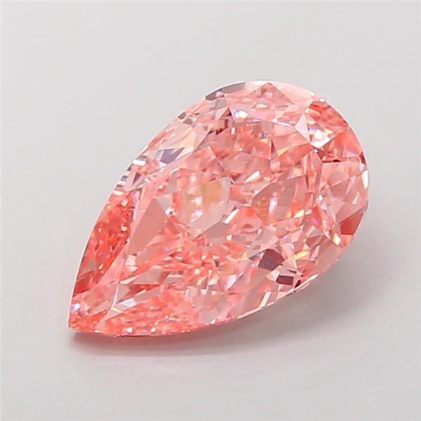 5.03 Ct. Fancy Vivid  Pink Pear Lab Grown Diamond