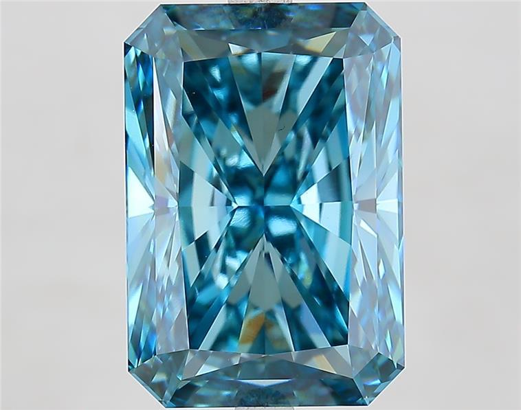 8.10 Ct. Fancy Vivid  Blue Radiant Lab Grown Diamond