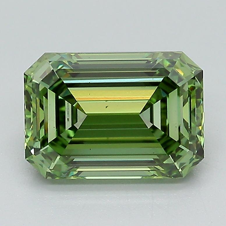 2.11 Ct. Fancy Vivid Green Emerald Lab Grown Diamond