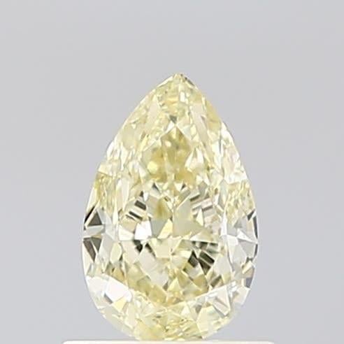 0.74 Ct. Light  Yellow Pear Lab Grown Diamond