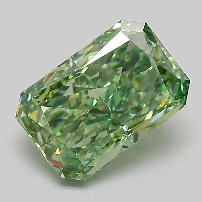 2.08 Ct. Fancy Vivid  Green Radiant Lab Grown Diamond