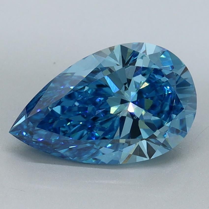 1.53 Ct. Fancy Vivid Blue Pear Lab Grown Diamond