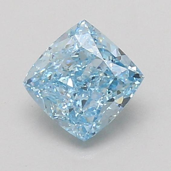 1.02 Ct. Fancy Vivid Blue Cushion Lab Grown Diamond