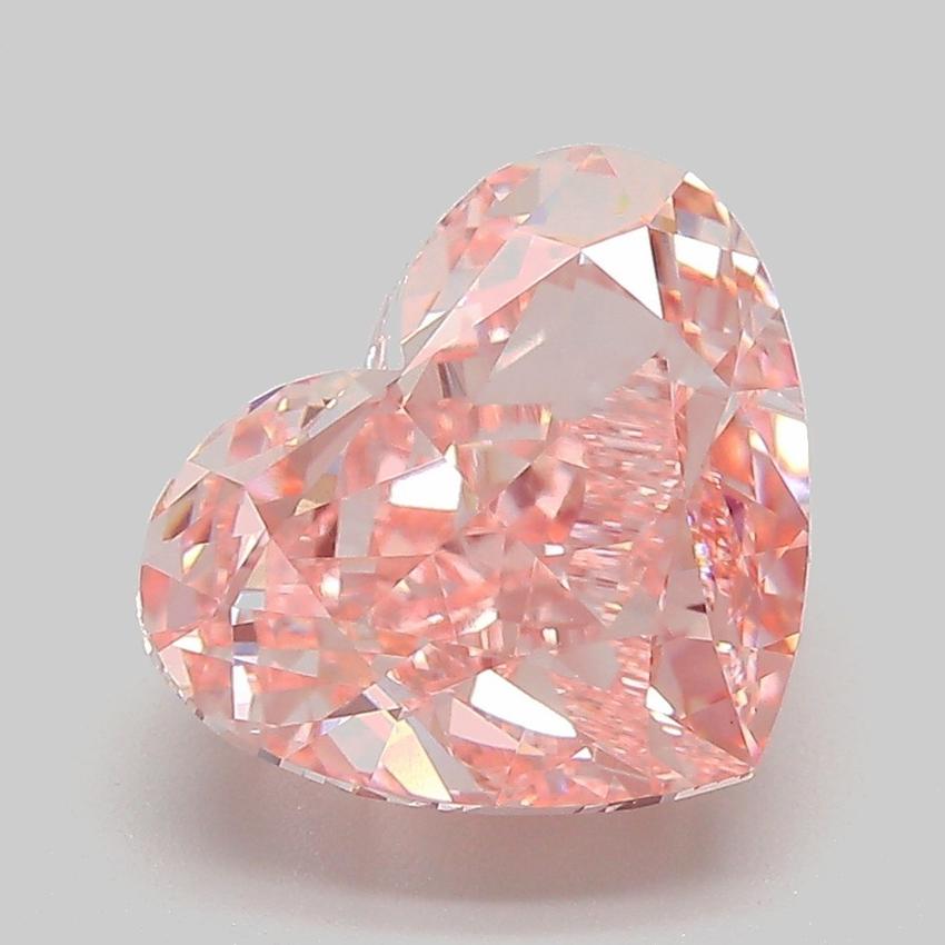 4.71 Ct. Fancy Vivid  Pink Heart Lab Grown Diamond