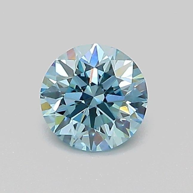0.53 Ct. Fancy Vivid  Blue Round Lab Grown Diamond
