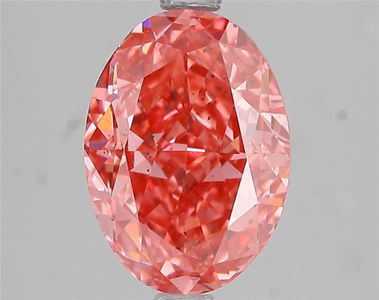 3.07 Ct. Fancy Vivid Pink Oval Lab Grown Diamond