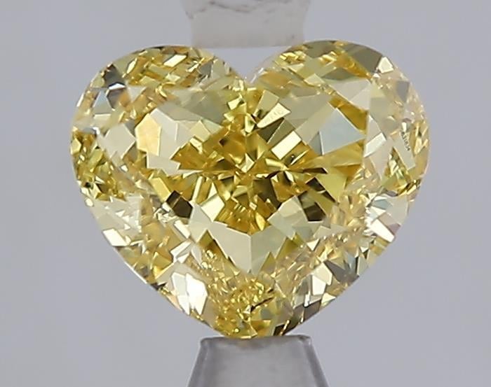 1.56 Ct. Fancy Intense Yellow Heart Lab Grown Diamond