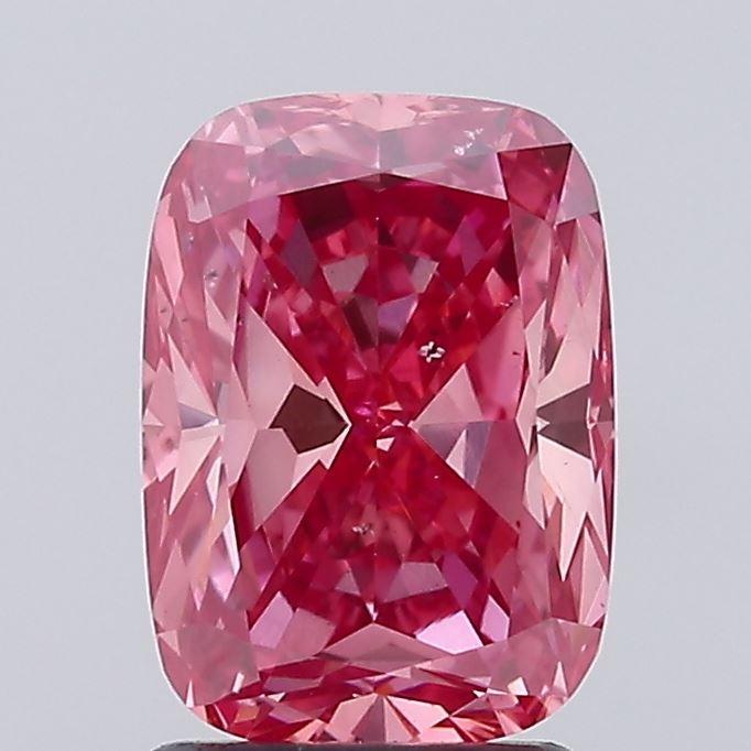 2.07 Ct. Fancy Vivid Pink Cushion Lab Grown Diamond