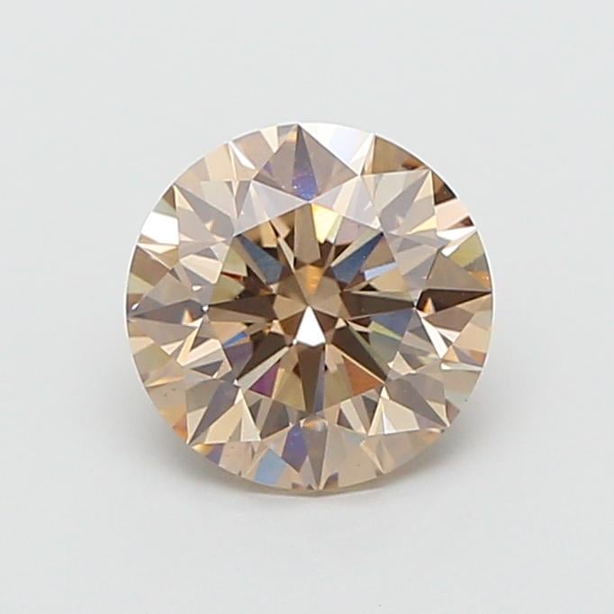 2.76 Ct. Fancy Light  Brown Round Lab Grown Diamond