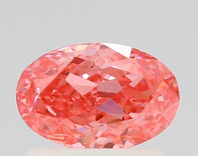 0.78 Ct. Fancy Vivid Pink Oval Lab Grown Diamond