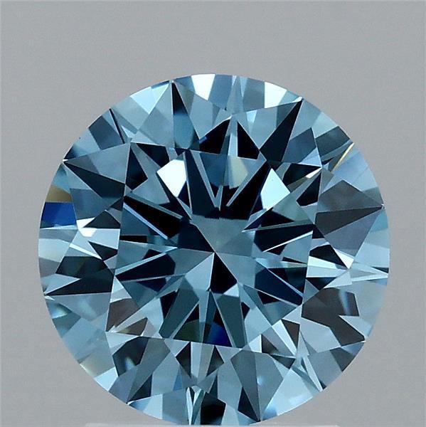 1.96 Ct. Fancy Vivid Blue Round Lab Grown Diamond