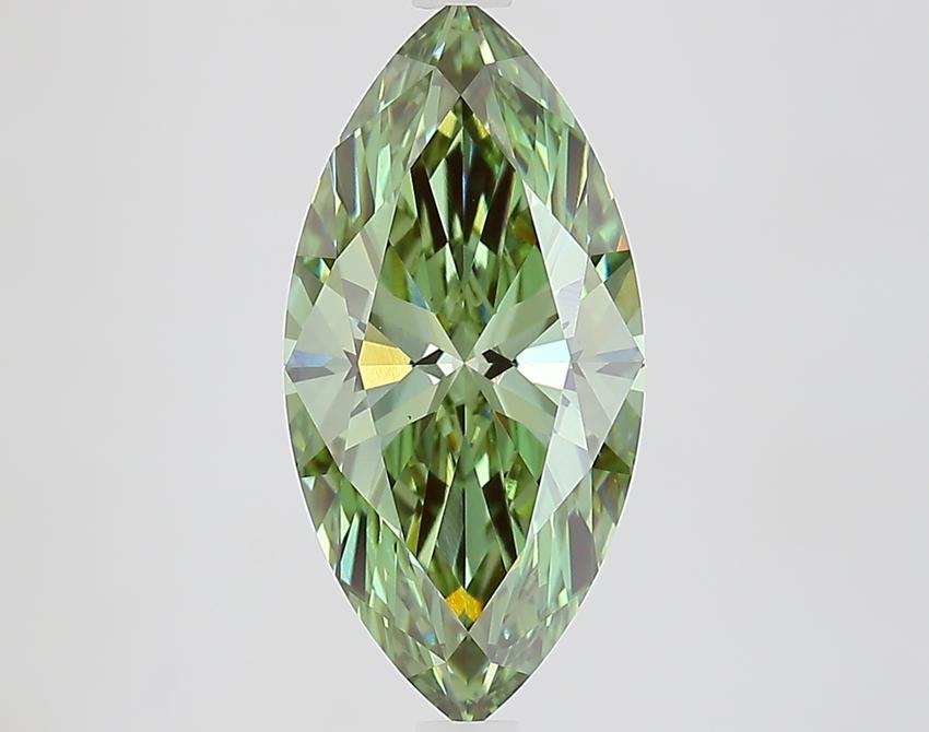 3.01 Ct. Fancy Vivid Green Marquise Lab Grown Diamond