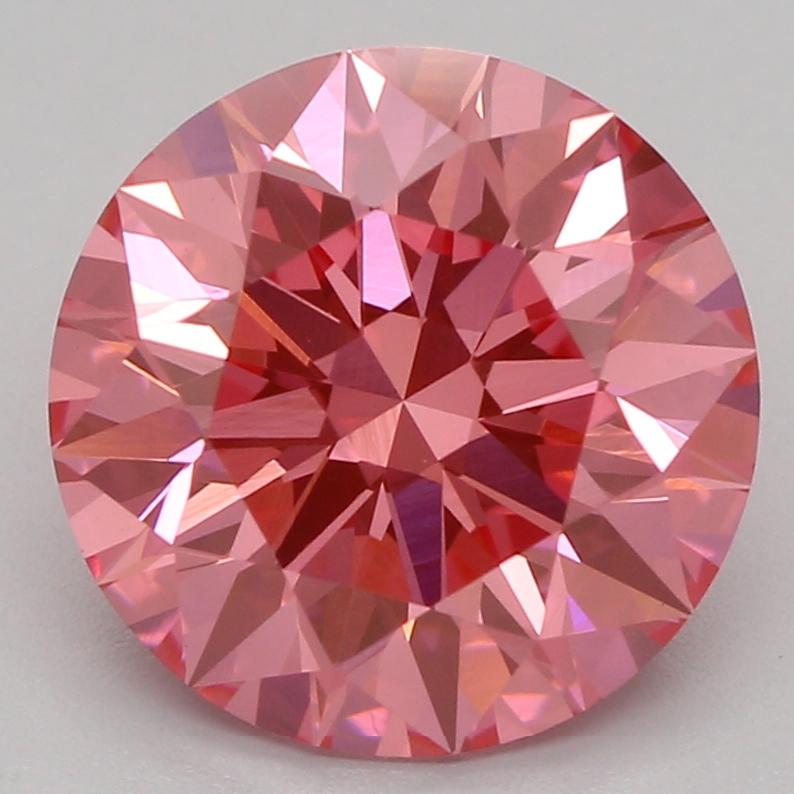 2.03 Ct. Fancy Vivid Pink Round Lab Grown Diamond