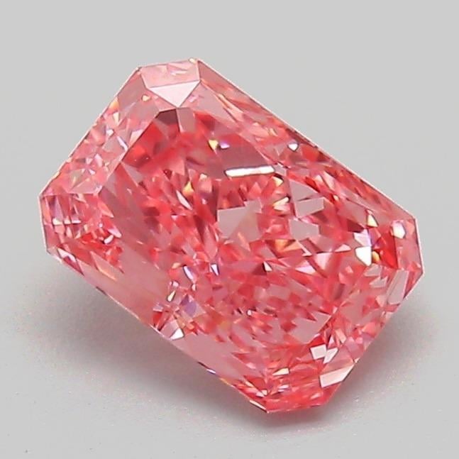 1.09 Ct. Fancy Vivid Pink Radiant Lab Grown Diamond