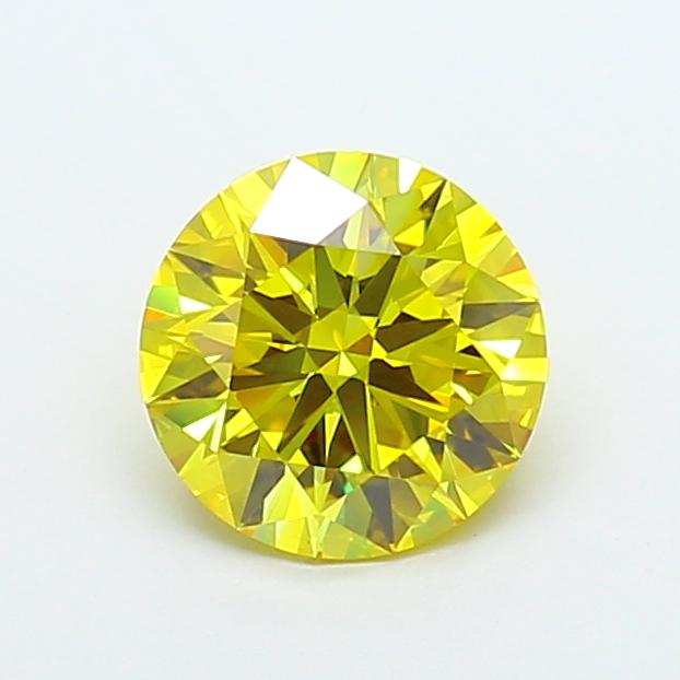 2.10 Ct. Fancy Vivid  Yellow Round Lab Grown Diamond