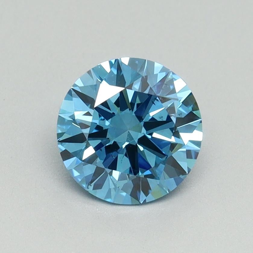 1.01 Ct. Fancy Vivid Blue Round Lab Grown Diamond