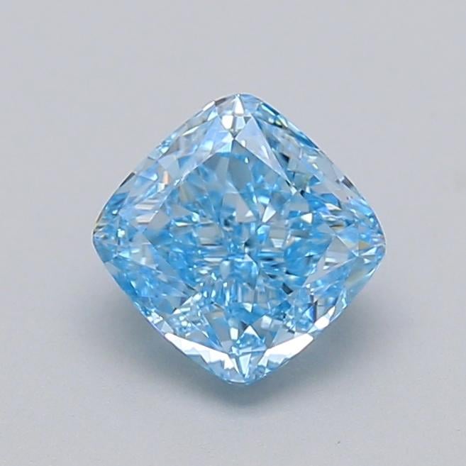 1.04 Ct. Fancy Vivid  Blue Cushion Lab Grown Diamond