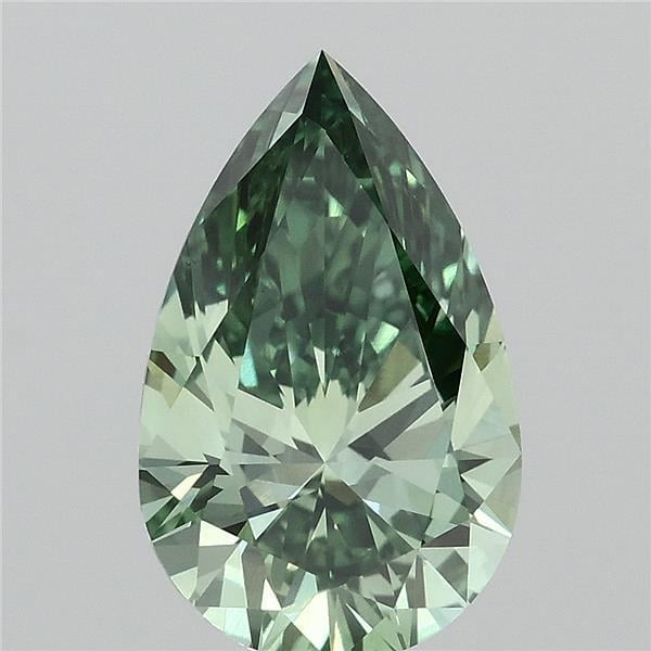 2.50 Ct. Fancy Vivid  Green Pear Lab Grown Diamond