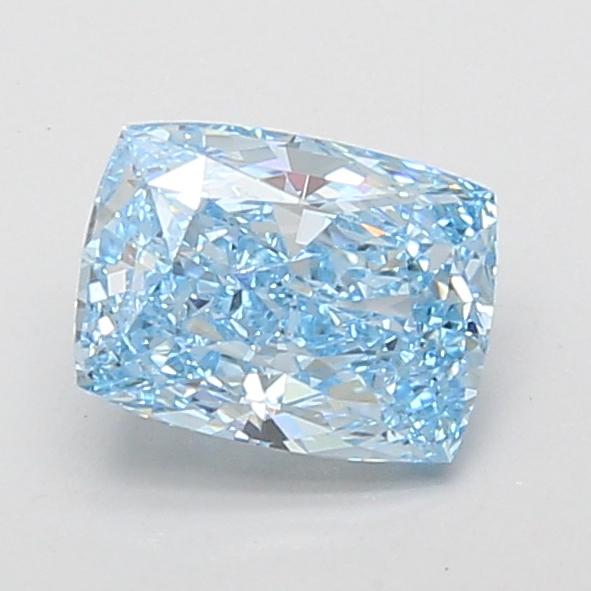 1.31 Ct. Fancy Vivid Blue Cushion Lab Grown Diamond