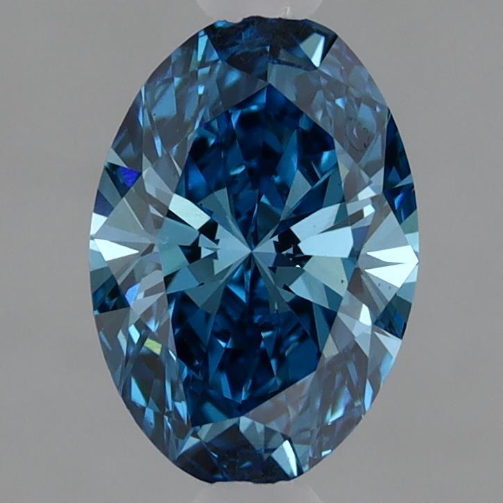 1.05 Ct. Fancy Vivid  Blue Oval Lab Grown Diamond