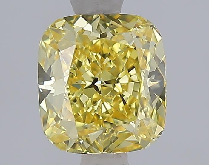 1.55 Ct. Fancy Intense  Yellow Cushion Lab Grown Diamond