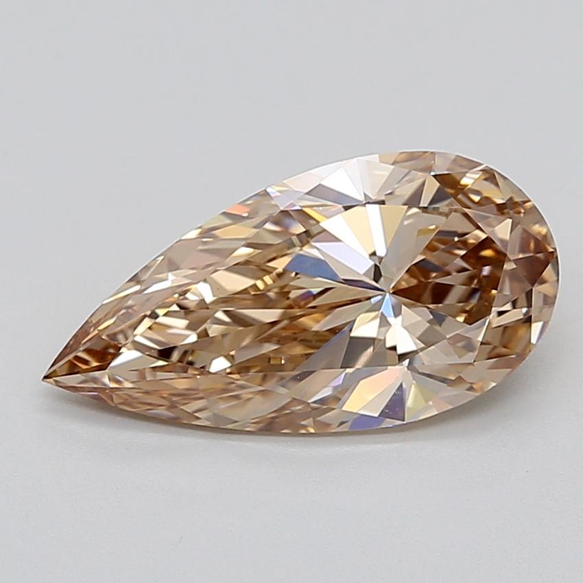 3.09 Ct. Light  Brown Pear Lab Grown Diamond