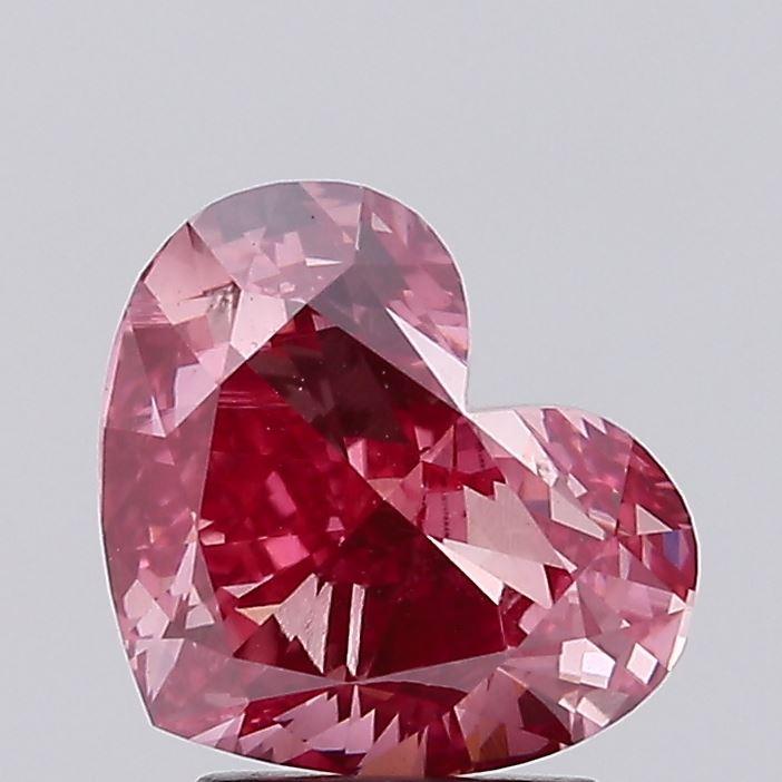 3.12 Ct. Fancy Vivid Pink Heart Lab Grown Diamond